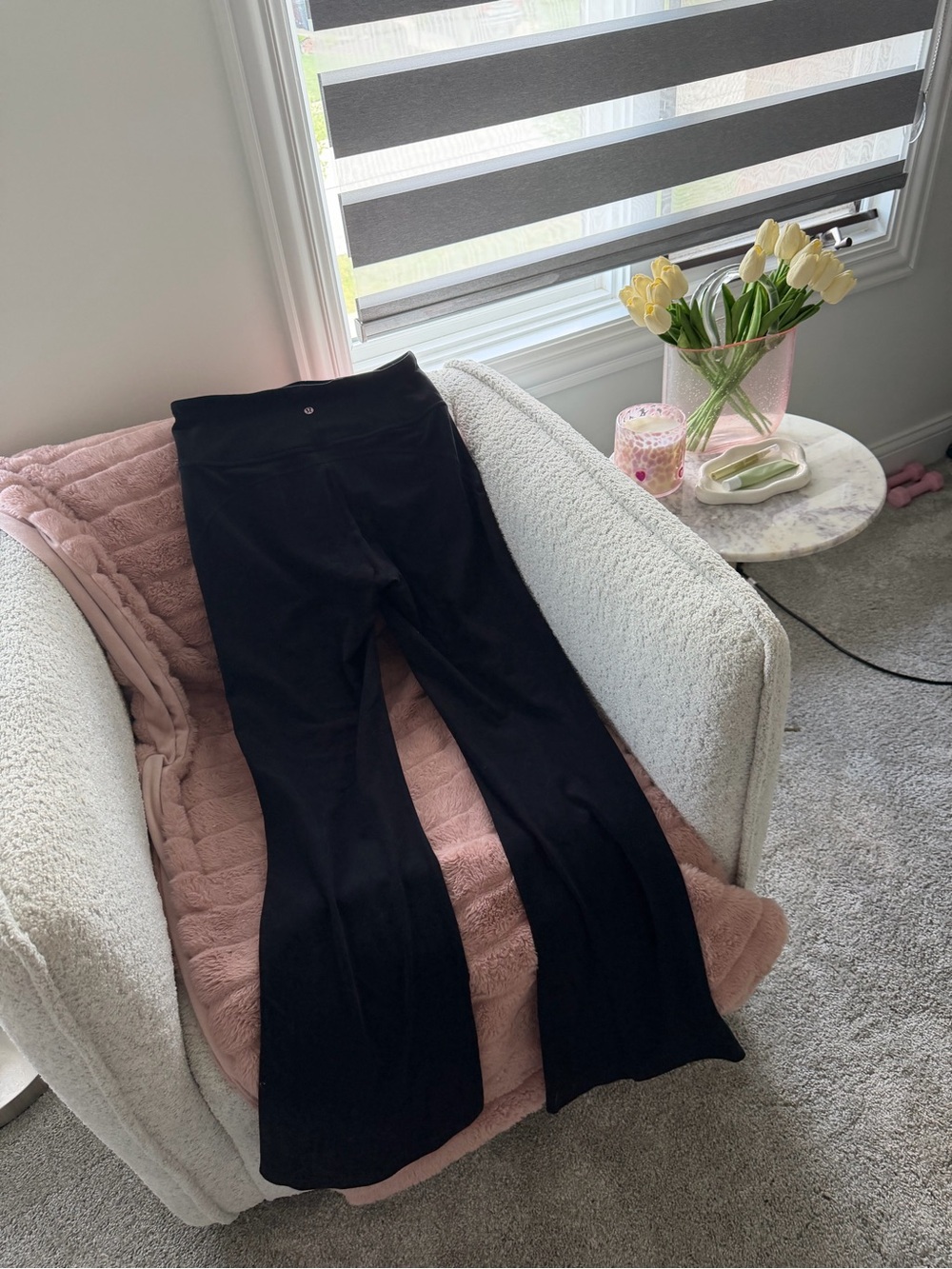 lululemon athletica Black Boot-Cut Yoga Pants with Flared Leg